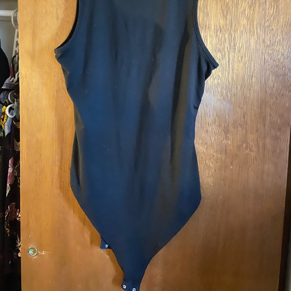 High neck black bodysuit super soft